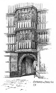 Ingang van Staple Inn, Holborn, Londen, 1912