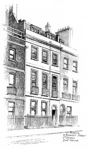 Het Huis van Lord Byron, 4 Bennet Street, St James, Londen, 1912