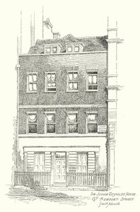 Huis van Sir Joshua Reynolds, Great Newport Street door Frederick Adcock