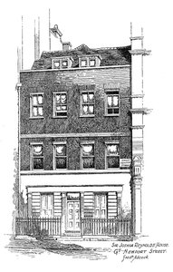 Huis van Sir Joshua Reynolds, Great Newport Street, Londen, 1912