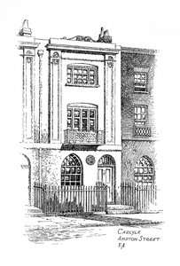 Huis van Thomas Carlyle, Ampton Street, Londen, 1912