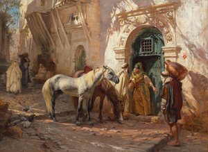 Een scène in Noord-Afrika; 1885