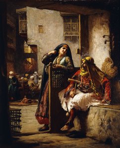 Een bezoek van de stamhoofd door Frederick Arthur Bridgman