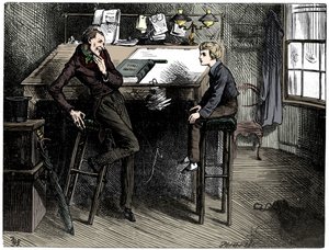 David Copperfield en Uriah Heep door Frederick Barnard