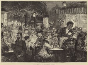 Vakantieschetsen, op de Boulevards in Parijs