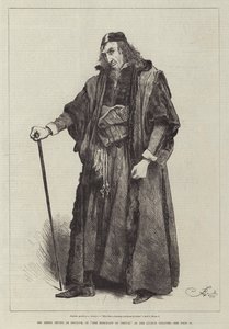 Mr Henry Irving als Shylock, in De Koopman van Venetië, in het Lyceum Theater door Frederick Barnard