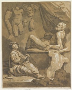 Titelpagina voor: Abraham Bloemaert, Oorspronkelyk en vermaard konstryk tekenboek. Deel 1