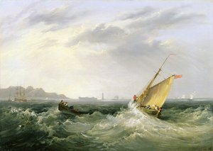 Cheshire bij de monding van de rivier de Mersey, 1838