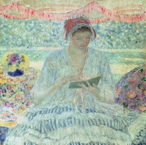 Zomerlezen door Frederick Carl Frieseke