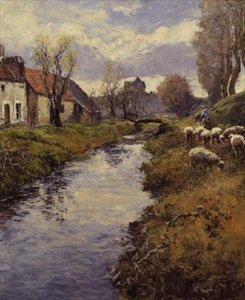 Aan de Oevers van de Loing, Montigny door Frederick Charles Vipont Ede