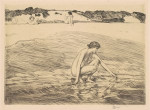 Hoogwater, Montauk, 1922 door Frederick Childe Hassam