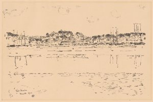 Binnenhaven door Frederick Childe Hassam