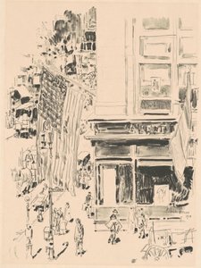 Lafayette Street, 1918 door Frederick Childe Hassam