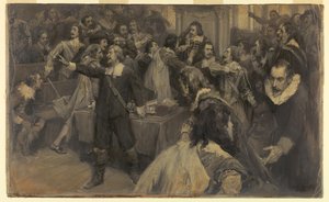 Scène in het Huis van het Parlement, 2 maart 1629 door Frederick Coffay Yohn