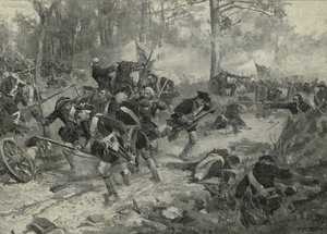 De slag bij Eutaw Springs, 1903 door Frederick Coffay Yohn