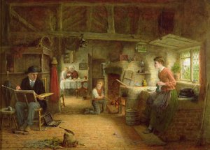Het bezoek van de kunstenaar door Frederick Daniel Hardy