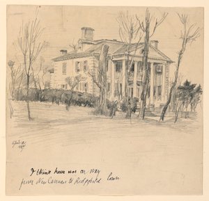 Gouverneur Lounsbury Huis, Main Street, Ridgefield, Conn. door Frederick Dielman