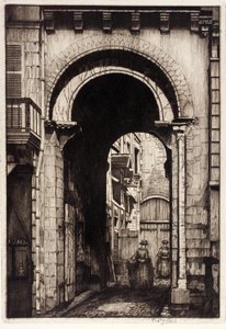 Oude deuropening, Nevers door Frederick G. Hall