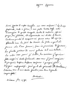 Brief van Wolfgang Amadeus Mozart, 1791 1865