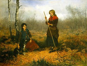 Bladeren verzamelen door Frederick Gerald Kinnaird