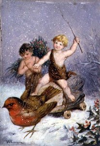 De vier seizoenen: Winter door Frederick Gerald Kinnaird