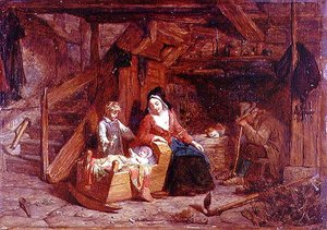 Een Cottage Interieur door Frederick Goodall