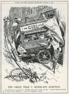 De grote tram versus motorbus kwestie door Frederick Henry Townsend