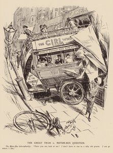 De grote tram versus motorbus kwestie door Frederick Henry Townsend