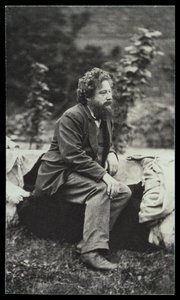 Portretfoto van William Morris door Frederick Hollyer