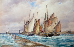 Rye Harbour, Sussex: Het vertrek van de vissersvloot