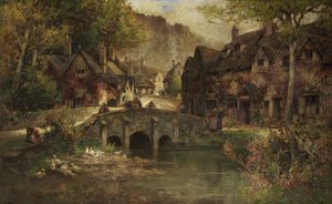 Castle Combe door Frederick Johnn  Hiles