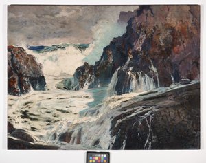 Na de storm, c.1925 (olieverf op multiplex) door Frederick Judd Waugh