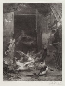 Zonder Titel (Boerderijscène) door Frederick Juengling