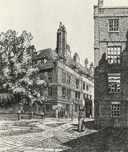 Cliffords Inn in de stad Londen, 1903, 1934 door Frederick Landseer Maur Griggs