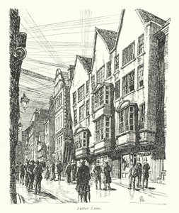Londen: Fetter Lane door Frederick Landseer Maur Griggs