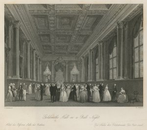 Goldsmiths Hall op een balavond door Frederick Mackenzie
