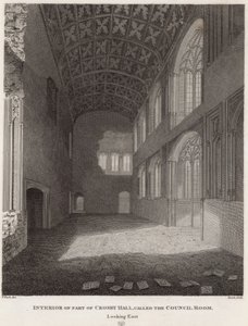 Interieur van een deel van Crosby Hal door Frederick Nash