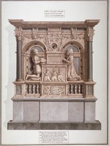 Monument voor Richard Allington in Rolls Chapel, Chancery Lane, City of London, 1800 door Frederick Nash