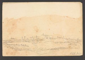 Aleppo vanuit het zuidwesten, Syrië
