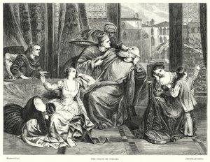 De dood van Foscari (gravure) door Frederick Richard Pickersgill