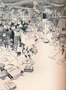 De Eigendomsruimte van een Slimme Cartoonist, ca. 1890