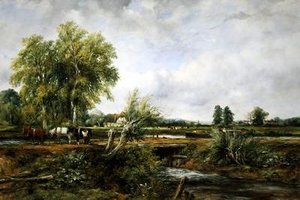 Sluis bij een dorp