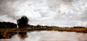 De rivier Yare bij Thorpe, nabij Norwich, ca. 1820-21 door Frederick Waters Watts
