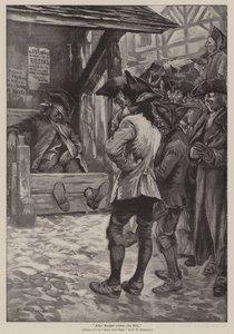 "Na het avondeten komt de rekening" (gravure) door Frederick William Burton