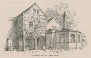 Het huis van Andrew Marvel, Highgate door Frederick William Fairholt