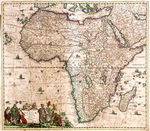 Kaart van Afrika door Frederick de Wit