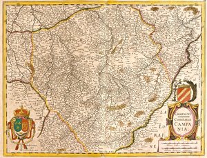Kaart van het Graafschap Champagne (Frankrijk) (ets) door Frederick de Wit