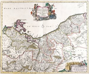 Kaart van het Hertogdom Pommeren (Polen) door Frederick de Wit