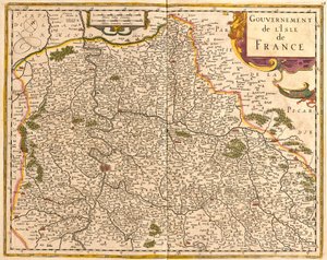 Kaart van Île-de-France (Frankrijk) door Frederick de Wit