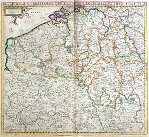 Kaart van het Koninkrijk der Nederlanden door Frederick de Wit